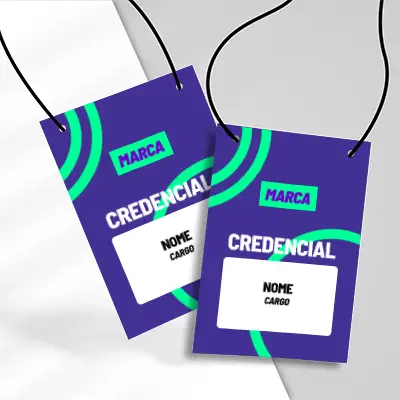 Crachá de identificação em PVC / Credenciais Eventos​